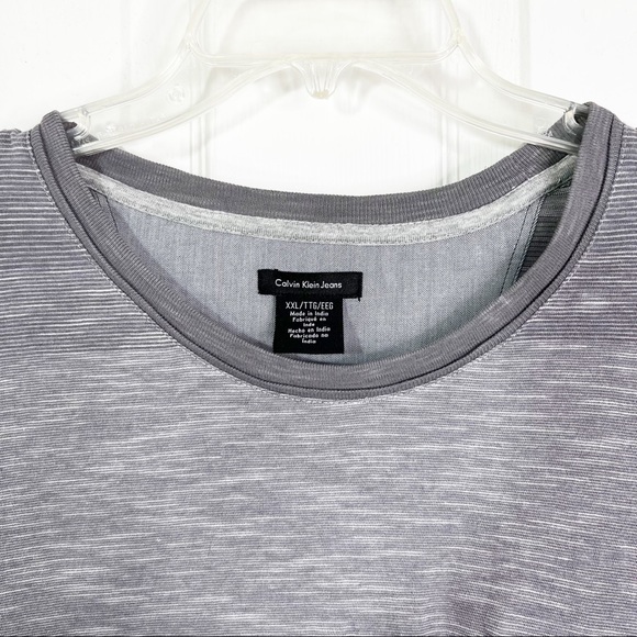 Calvin Klein Jeans Men’s Grey Crewneck Long Sleeve Tee Shirt Sz XXL - Picture 7 of 11